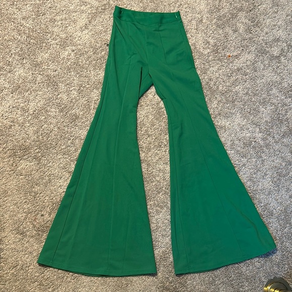 Pants - Green bell bottom pants